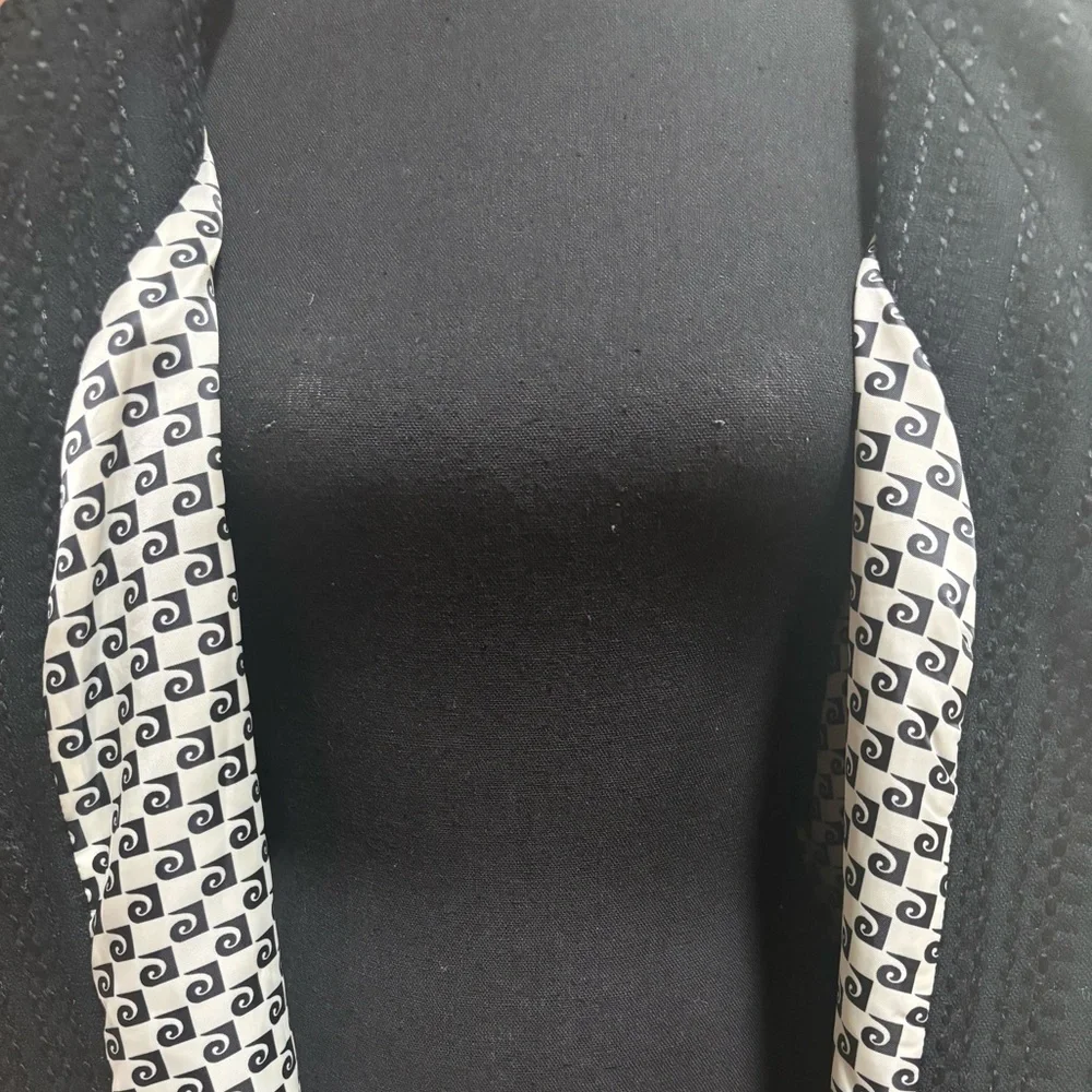 PIERRE CARDIN BLACK TEXTURED BUSINESS FORMAL SHAWL NECK COLLAR SUIT BLAZER SZ 16